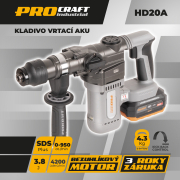 Aku vrtací kladivo Procraft Industrial HD20A | HD20A Náhled