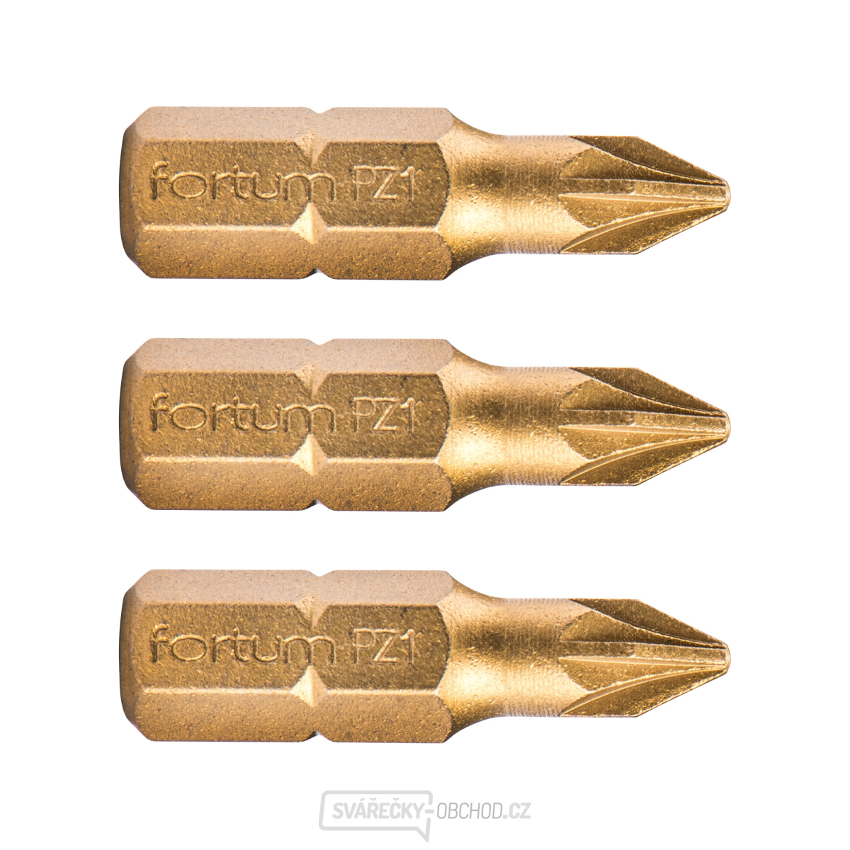 Hrot křížový pozidriv, sada 3ks, PZ 1x25mm,titan. úprava, S2 Hrot křížový pozidriv, sada 3ks, PZ 1x25mm,titan. úprava, S2 gallery main image