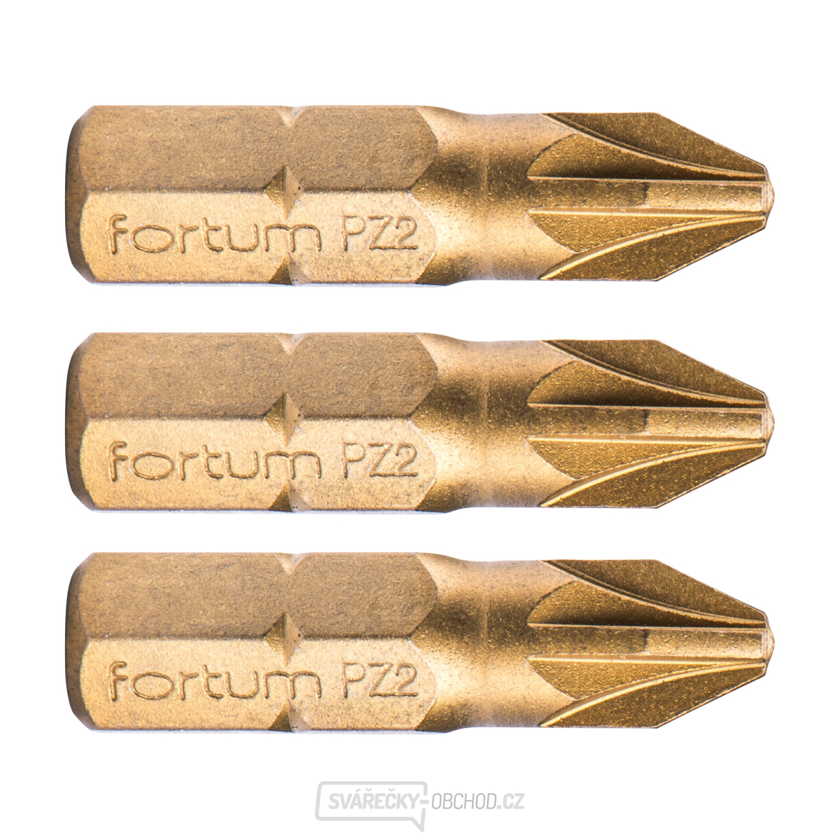 Hrot křížový pozidriv, sada 3ks, PZ 2x25mm,titan. úprava, S2