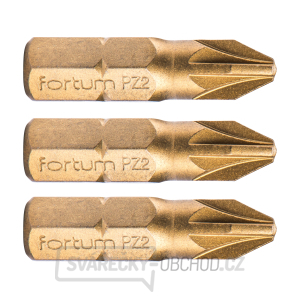 Hrot křížový pozidriv, sada 3ks, PZ 2x25mm,titan. úprava, S2 Hrot křížový pozidriv, sada 3ks, PZ 2x25mm,titan. úprava, S2 gallery main image