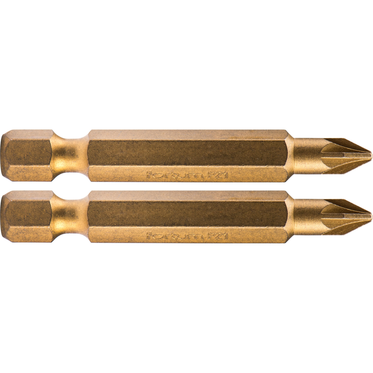 Fortum Hrot křížový pozidriv, sada 2ks, PZ 1x50mm,titan. úprava, S2 4741381