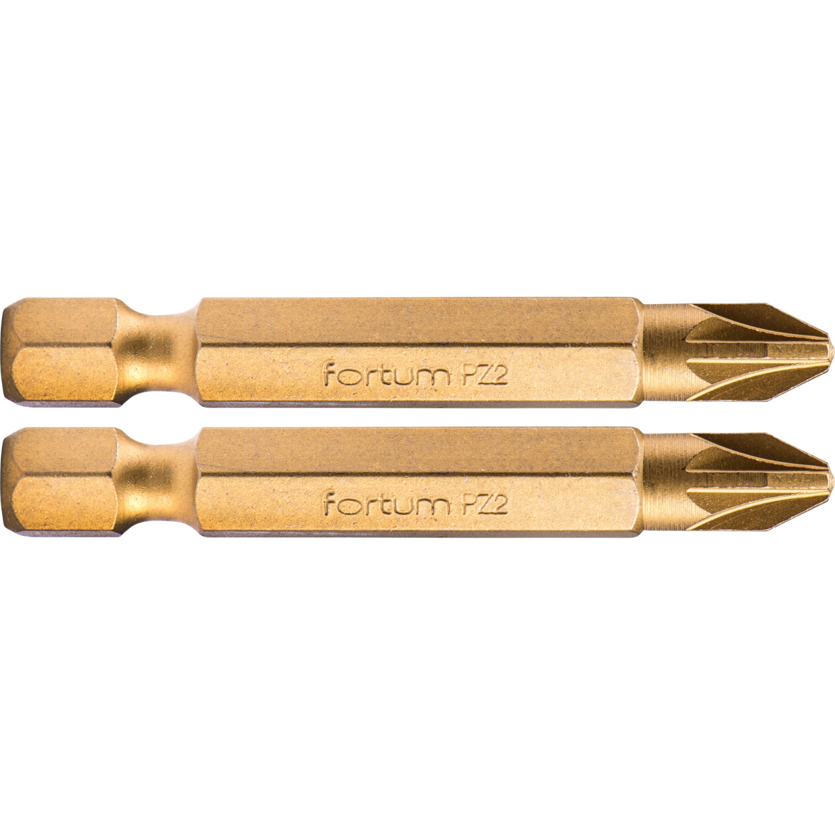 Fortum Hrot křížový pozidriv, sada 2ks, PZ 2x50mm,titan. úprava, S2 4741382