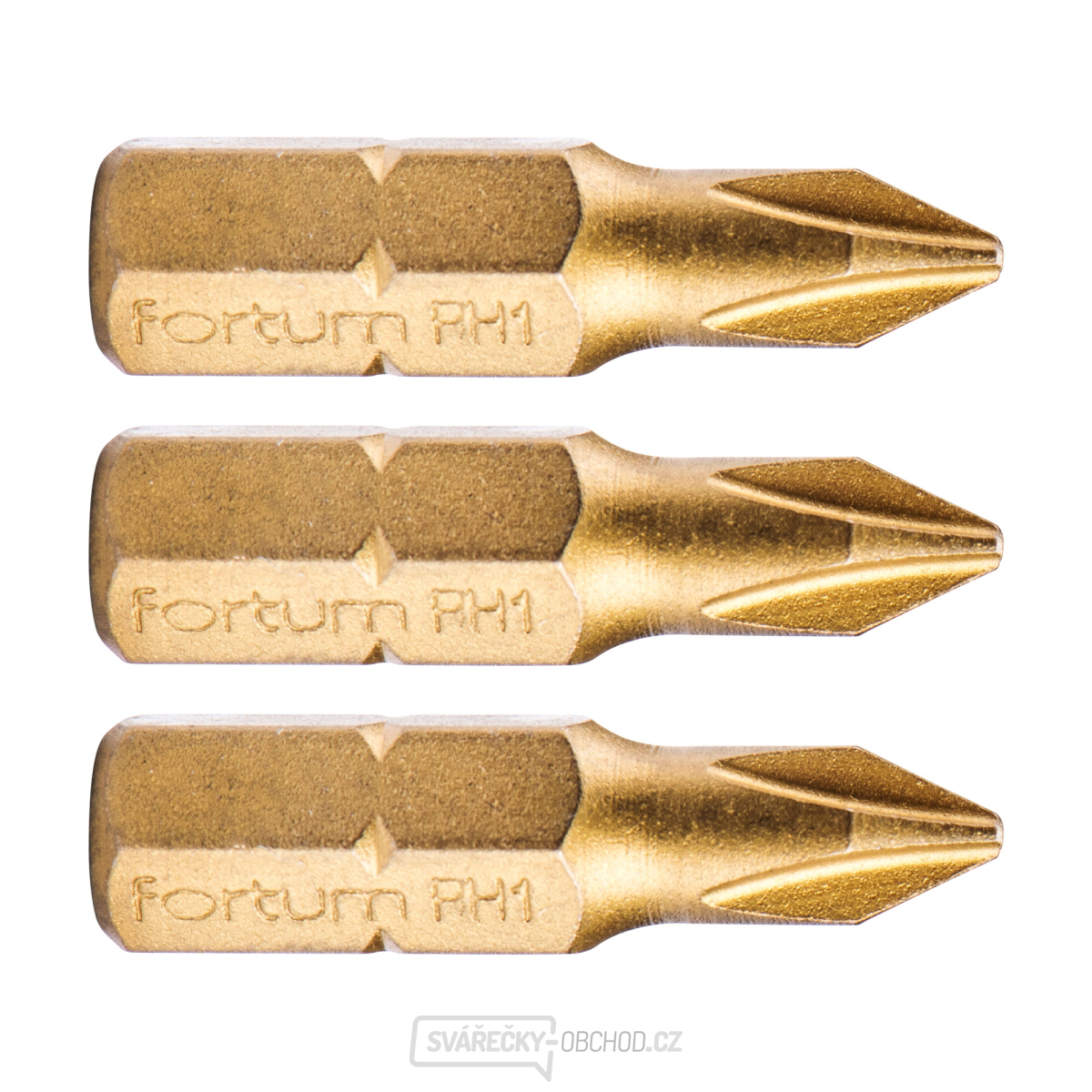 Hrot křížový phillips, sada 3ks, PH 1x25mm,titan. úprava, S2