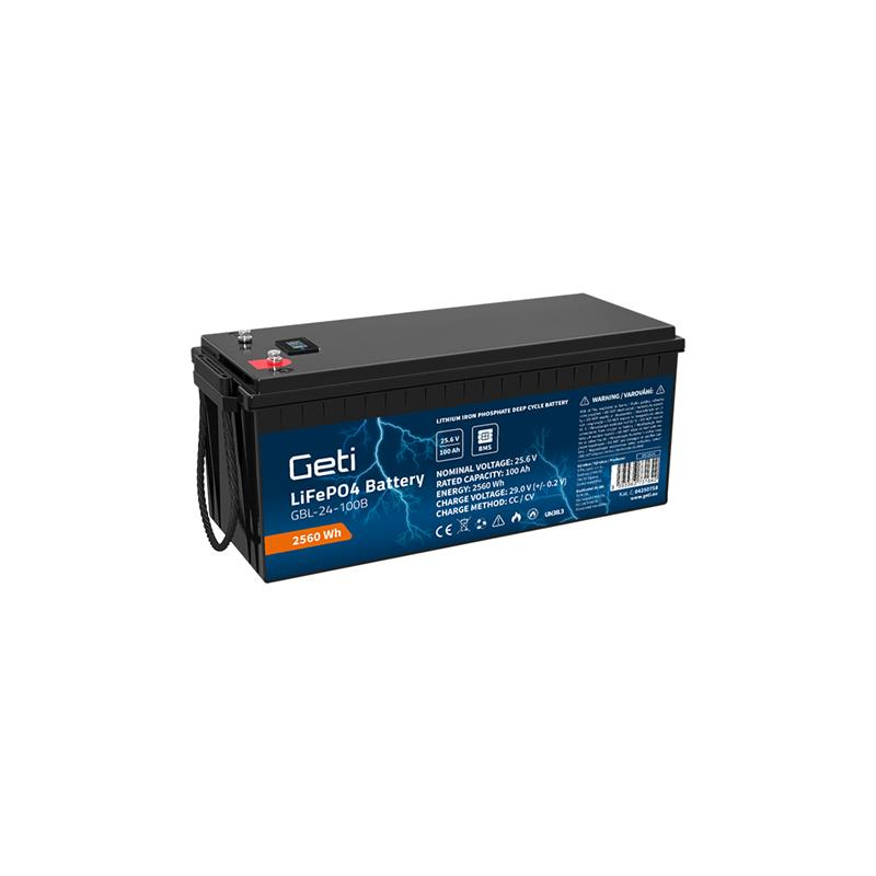 Baterie LiFePO4 25,6V 100Ah GETI GBL-24-100B Bluetooth+displej 04250758