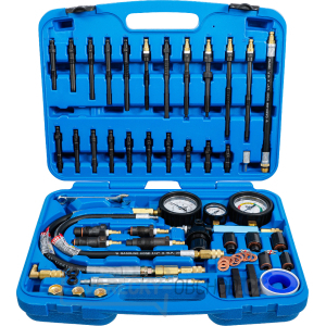 Sada testeru pro zkoušku komprese a úniku tlaku pro benzínové a naftové motory BGS 8401 Sada testeru pro zkoušku komprese a úniku tlaku pro benzínové a naftové motory BGS 8401 gallery main image