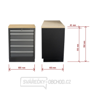 Dílenská skříňka s dřevěnou pracovní deskou | 5 šuplíků | 680x465x950 mm Matabro SET-CA01060 Dílenská skříňka s dřevěnou pracovní deskou | 5 šuplíků | 680x465x950 mm Matabro SET-CA01060 náhled