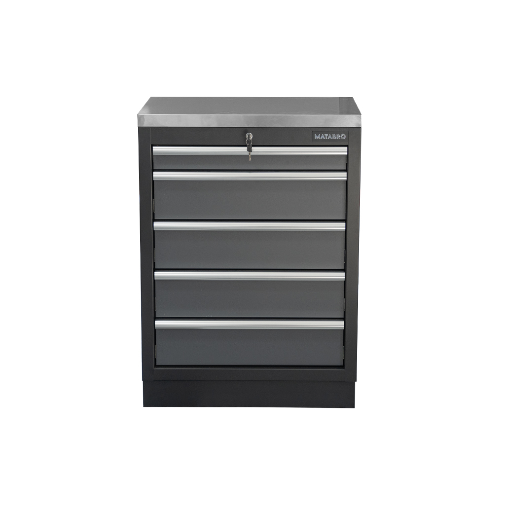 Levně Dílenská skříňka s nerezovou pracovní deskou | 5 šuplíků | 680x465x950 mm Matabro SET-CA01061 SET-CA01061
