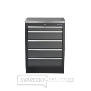 Dílenská skříňka s nerezovou pracovní deskou | 5 šuplíků | 680x465x950 mm Matabro SET-CA01061 gallery main image