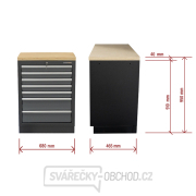 Dílenská skříňka s dřevěnou pracovní deskou | 7 šuplíků | 680x465x950 mm Matabro SET-CA01062 Dílenská skříňka s dřevěnou pracovní deskou | 7 šuplíků | 680x465x950 mm Matabro SET-CA01062 náhled