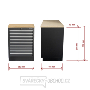 Dílenská skříňka s dřevěnou pracovní deskou | 9 šuplíků | 680x465x950 mm Matabro SET-CA01064 náhled