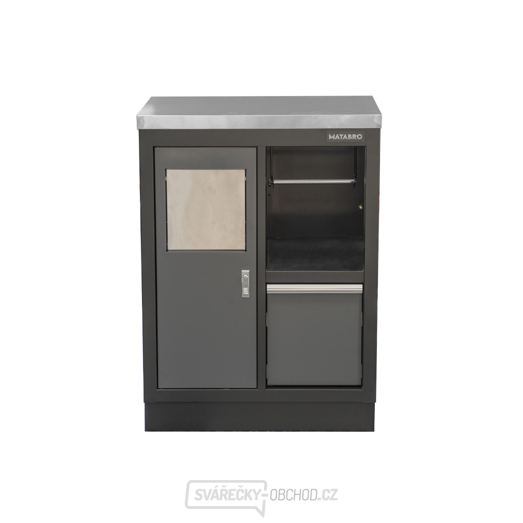 Dílenská skříňka s nerezovou pracovní deskou | na odpadky | 680x465x950 mm Matabro SET-CA01067