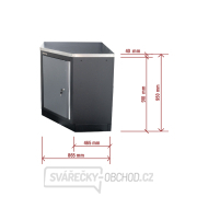 Rohová jednodveřová dílenská skříňka s nerezovou pracovní deskou | 1 police | 865x865x950 mm Matabro SET-CA01069 Rohová jednodveřová dílenská skříňka s nerezovou pracovní deskou | 1 police | 865x865x950 mm Matabro SET-CA01069 náhled