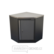 Rohová jednodveřová dílenská skříňka s nerezovou pracovní deskou | 1 police | 865x865x950 mm Matabro SET-CA01069 Rohová jednodveřová dílenská skříňka s nerezovou pracovní deskou | 1 police | 865x865x950 mm Matabro SET-CA01069 gallery main image