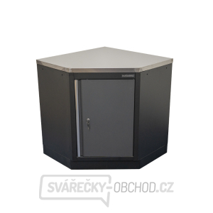 Rohová jednodveřová dílenská skříňka s nerezovou pracovní deskou | 1 police | 865x865x950 mm Matabro SET-CA01069 Rohová jednodveřová dílenská skříňka s nerezovou pracovní deskou | 1 police | 865x865x950 mm Matabro SET-CA01069 gallery main image