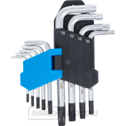 Sada zahnutých klíčů BGS 809 | krátké | T-profil (pro Torx) s otvorem T10 - T50 | 9dílná Náhled