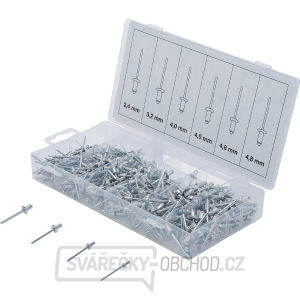Souprava slepých nýtů BGS 8058 | hliník | 2,4 - 4,8 mm | 400dílná Souprava slepých nýtů BGS 8058 | hliník | 2,4 - 4,8 mm | 400dílná gallery main image