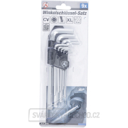 Sada zahnutých klíčů BGS 815 | vnitřní šestihran / vnitřní šestihran s kulovou hlavou 1,5 - 10 mm | 9dílná náhled