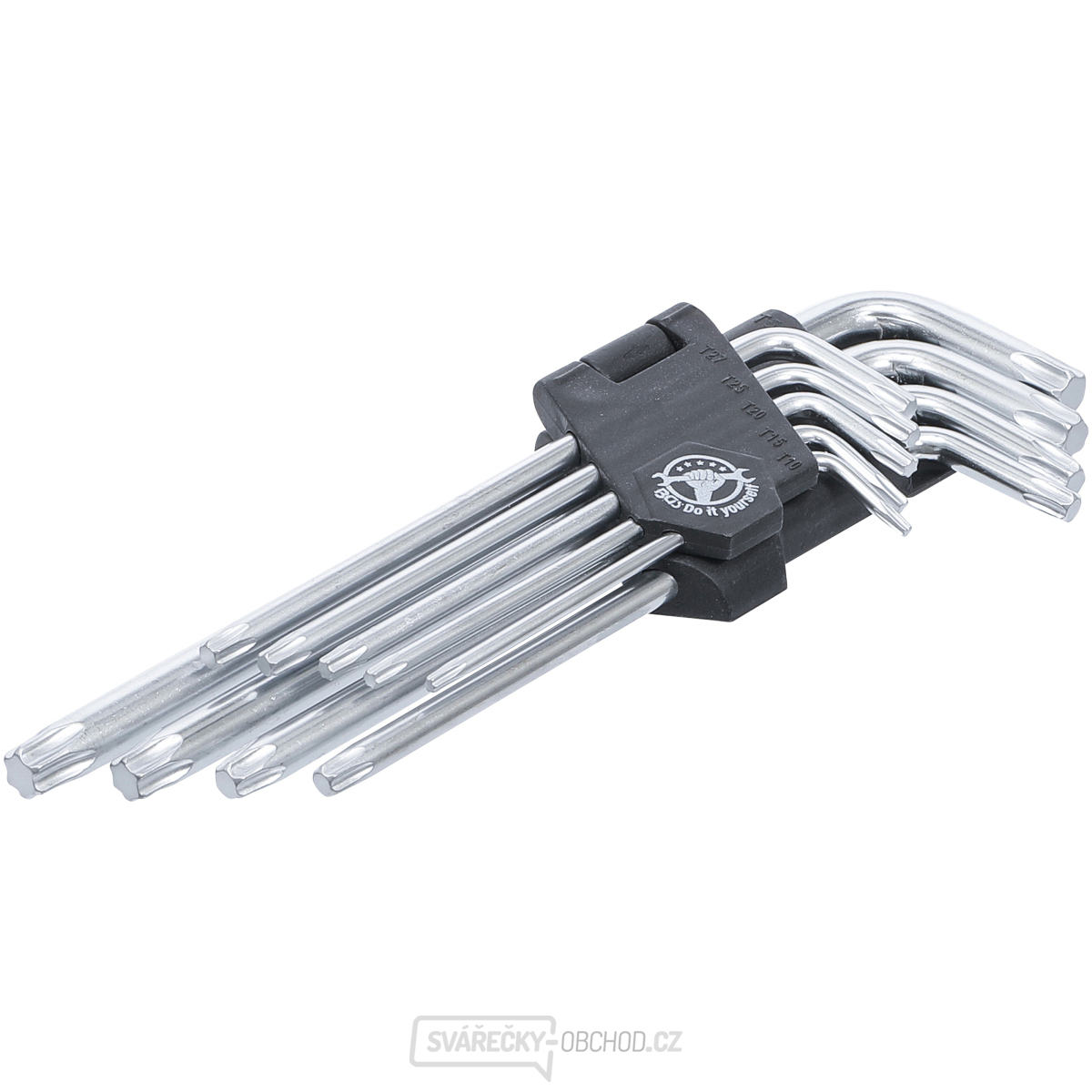 Sada zahnutých klíčů BGS 816 | dlouhé | T-profil (pro Torx) | T10 - T50 | 9dílná