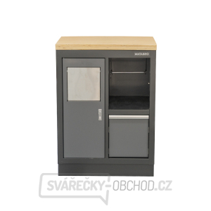 Dílenská skříňka s dřevěnou pracovní deskou Matabro SET-CA01066 | na odpadky | 680x465x950 mm Dílenská skříňka s dřevěnou pracovní deskou Matabro SET-CA01066 | na odpadky | 680x465x950 mm gallery main image