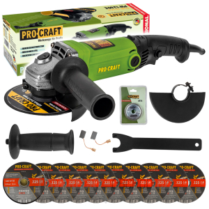 Bruska úhlová Procraft PW1200E + rychloupínací matice RM14, 10x řezný kotouč CD125x1.0b v boxu | SPW1200E/CD125x1.0b/RM14 Bruska úhlová Procraft PW1200E + rychloupínací matice RM14, 10x řezný kotouč CD125x1.0b v boxu | SPW1200E/CD125x1.0b/RM14 gallery main image