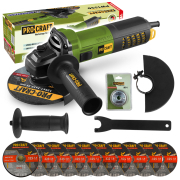 Bruska úhlová Procraft PW1550 + rychloupínací matice RM14, 10x řezný kotouč CD125x1.0b v boxu | SPW1550/CD125x1.0b/RM14 Bruska úhlová Procraft PW1550 + rychloupínací matice RM14, 10x řezný kotouč CD125x1.0b v boxu | SPW1550/CD125x1.0b/RM14 gallery main image