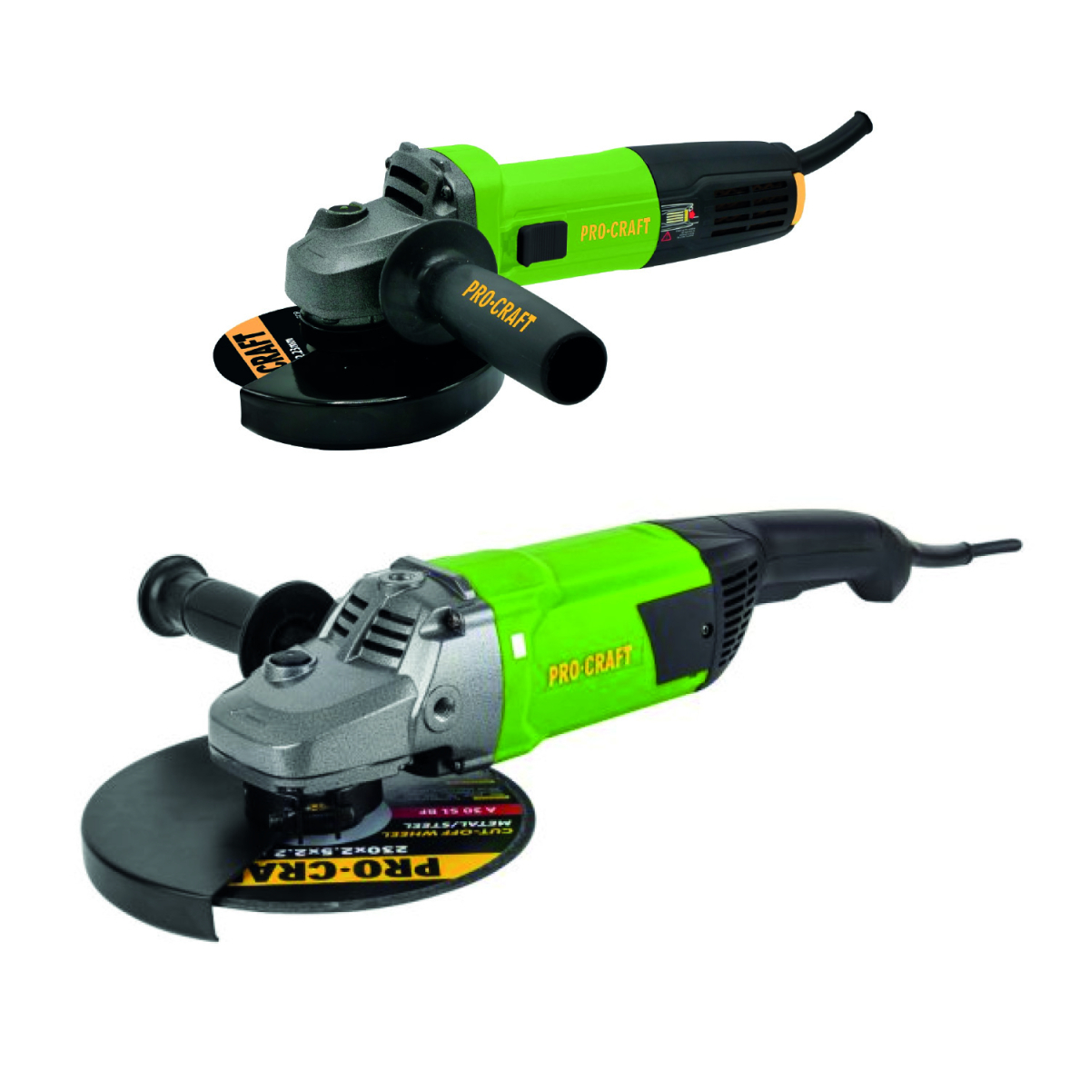 Sada bruska úhlová 125mm Procraft PW1050 a bruska úhlová 230mm Procraft PW2650 | SPW2650/PW1050 SPW2650/PW1050