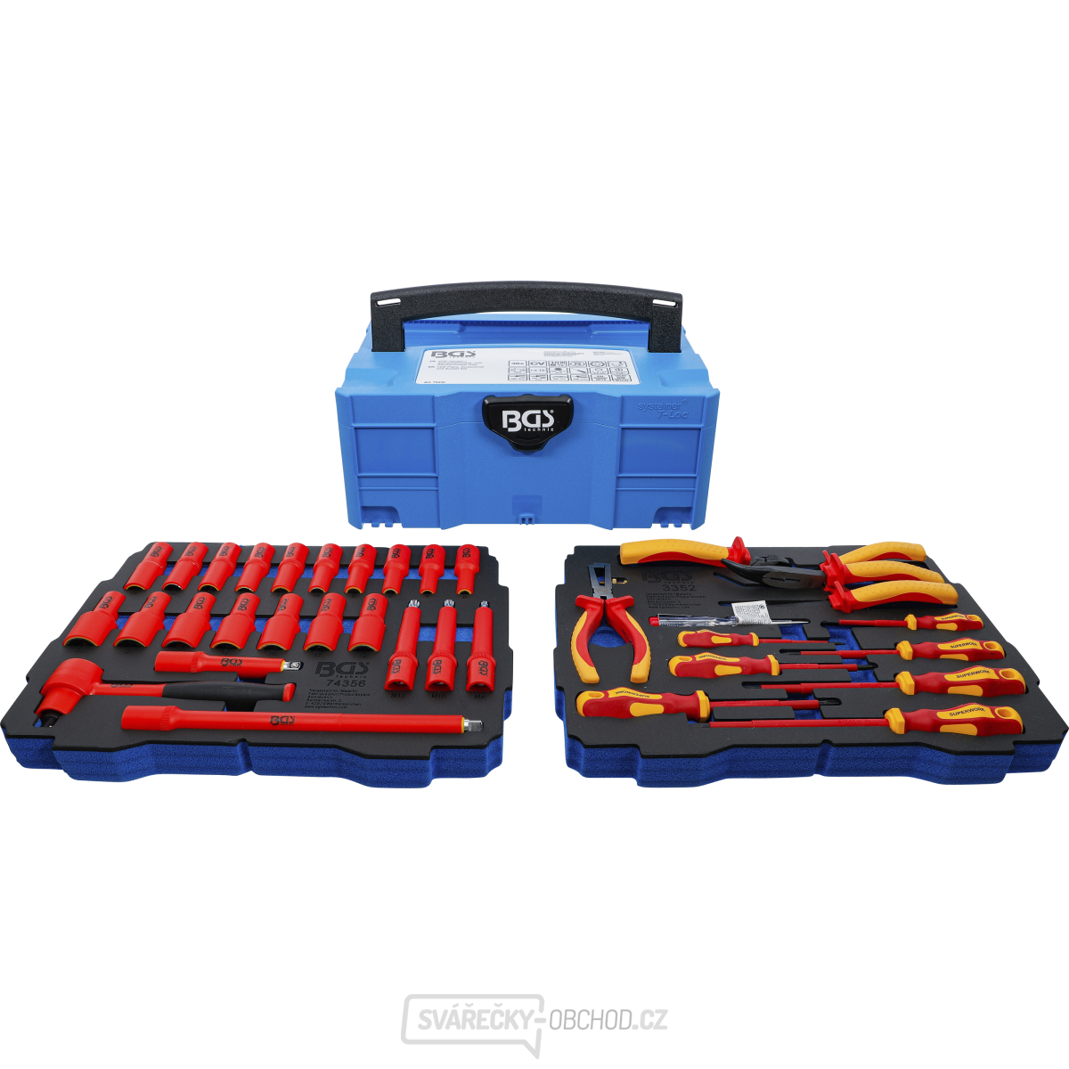 Sada VDE kleští / šroubováků a nástrčných klíčů BGS 70230 | BGS systainer® | 36dílná