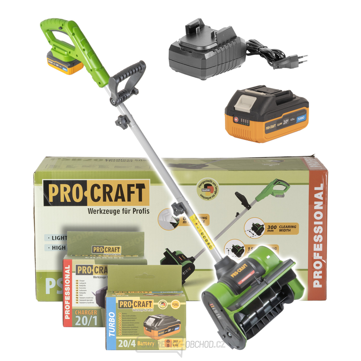 Aku sněhová fréza Procraft PSB20 | SPSB20/20-4-Turbo/20-1