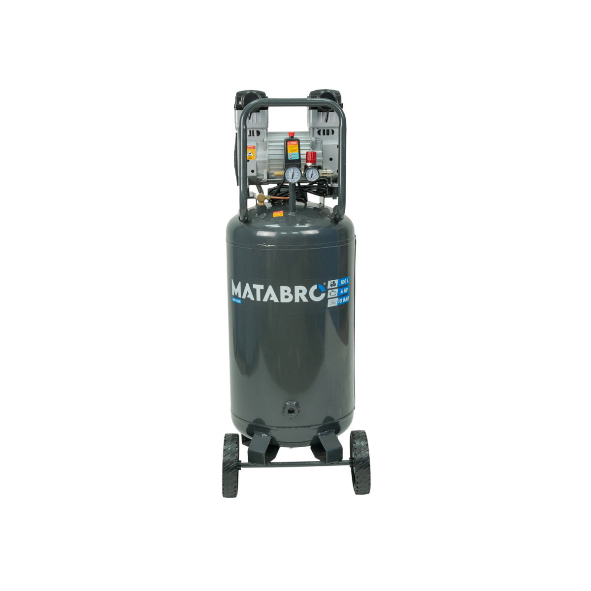 Levně Bezolejový vertikální kompresor 100l, 230V, 2 písty, 3000W Matabro MB-K208 | 10 BAR MB-K208
