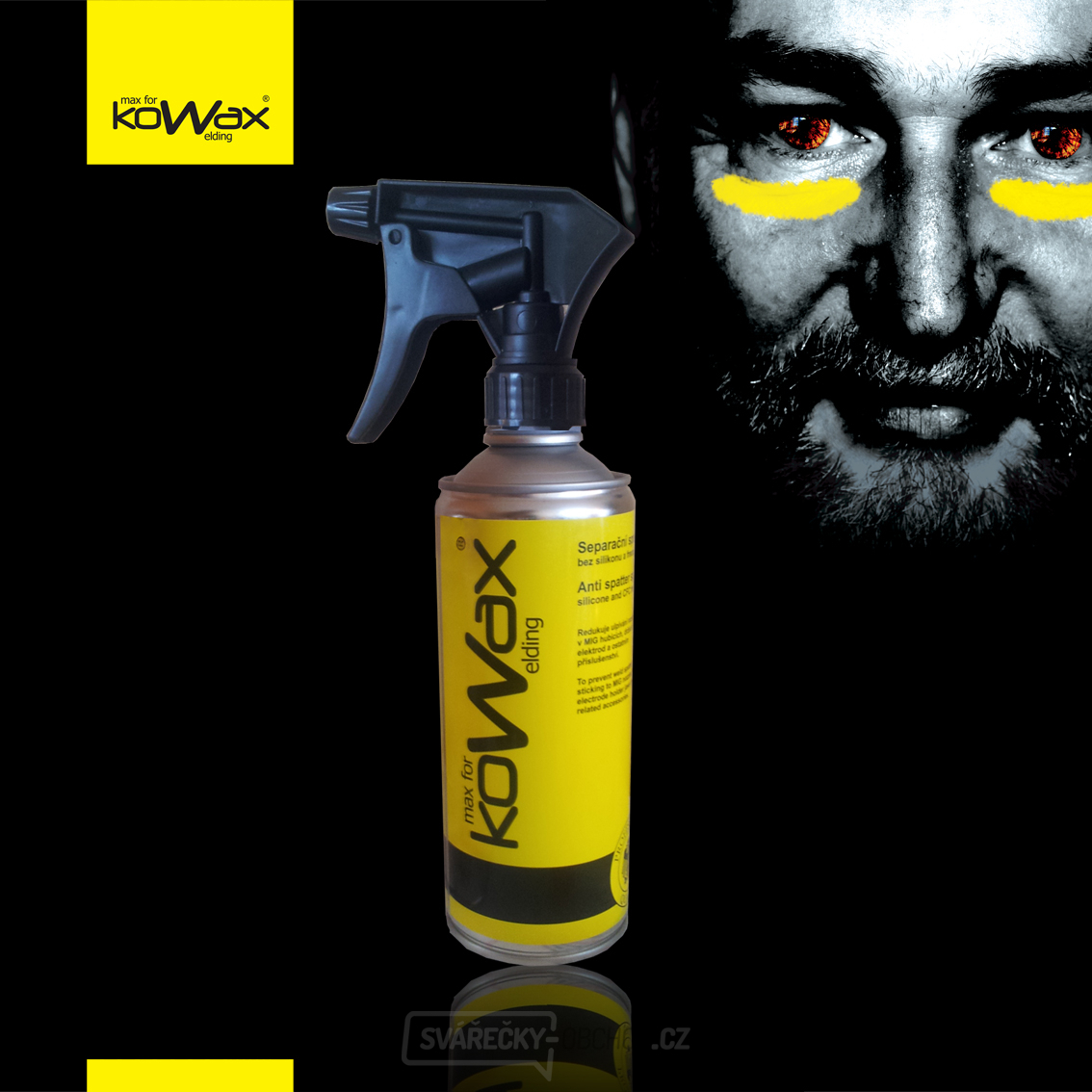 Rozprašovač KOWAX 500ml (kovová nádobka/špička/redukce/rozprašovač)