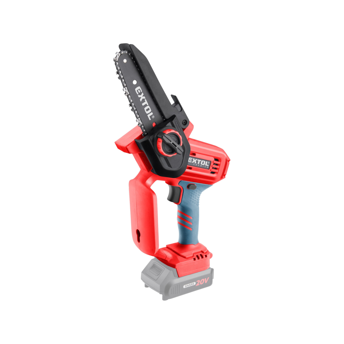 EXTOL PREMIUM Pila řetězová aku jednoruční SHARE20V, 12cm, bez baterie a nabíječky 8891923