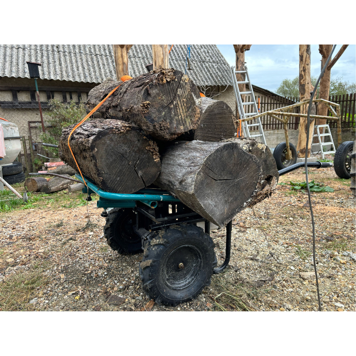 Kolečko dvoukolák s převodovkou aku SHARE20V, 260kg, 100l, bez baterie a nabíječky Náhled