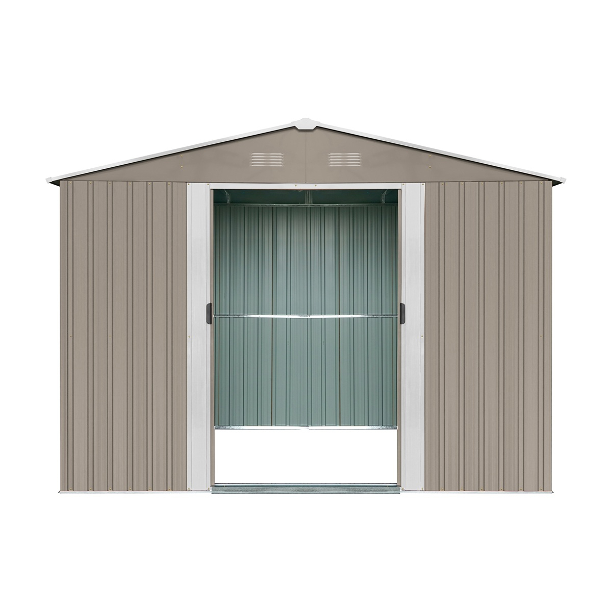 Riwall PRO RMSA 12x10 Brown zahradní domek kovový 3 x 3,7 m se sedlovou střechou hnědý Náhled