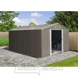 Riwall PRO RMSA 12x10 Brown zahradní domek kovový 3 x 3,7 m se sedlovou střechou hnědý Riwall PRO RMSA 12x10 Brown zahradní domek kovový 3 x 3,7 m se sedlovou střechou hnědý gallery main image