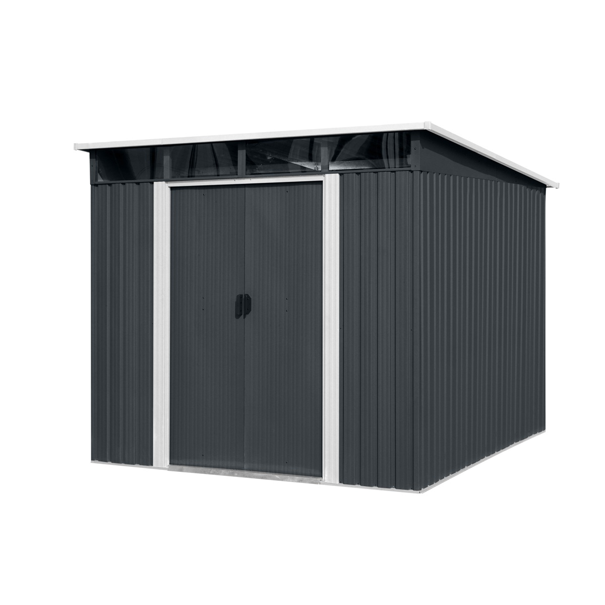 Riwall PRO RMSP 9x8 Anthracite LUX zahradní domek kovový 2,4 x 2,8 m s pultovou střechou antracit Náhled