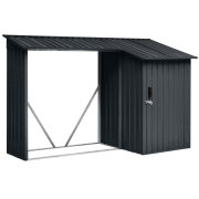 Riwall PRO RMWS 3x9 Anthracite přístřešek na dřevo s kůlnou 2,7 x 1,6 m s pultovou střechou antracit Náhled