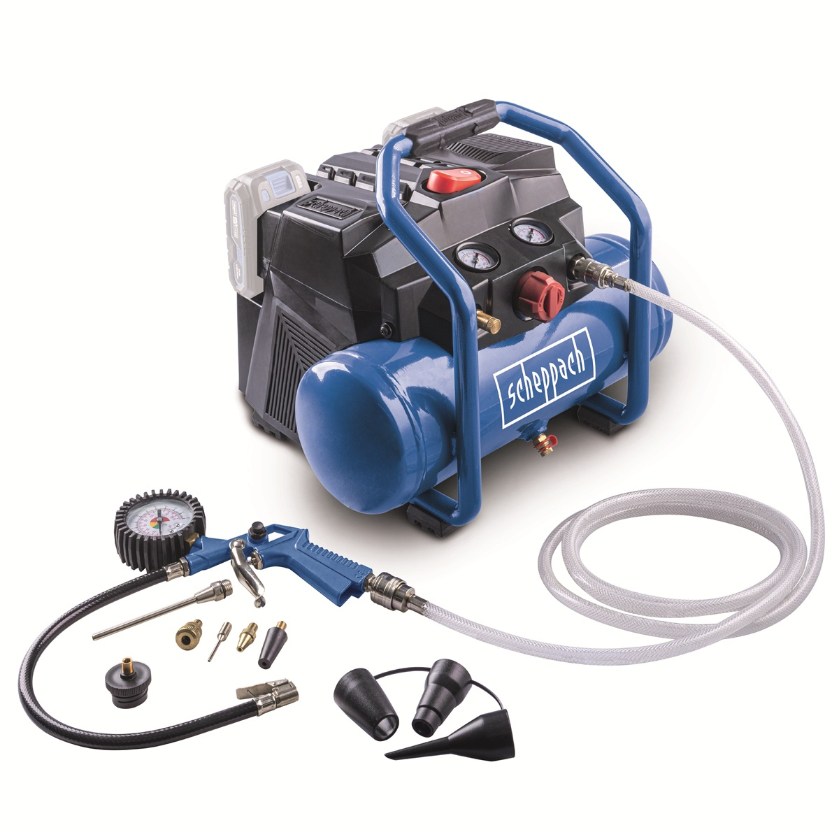Levně Scheppach C-ACT160/6-X 20 V aku bezolejový kompresor 6 l (bez baterie a nabíječky) 5906175900