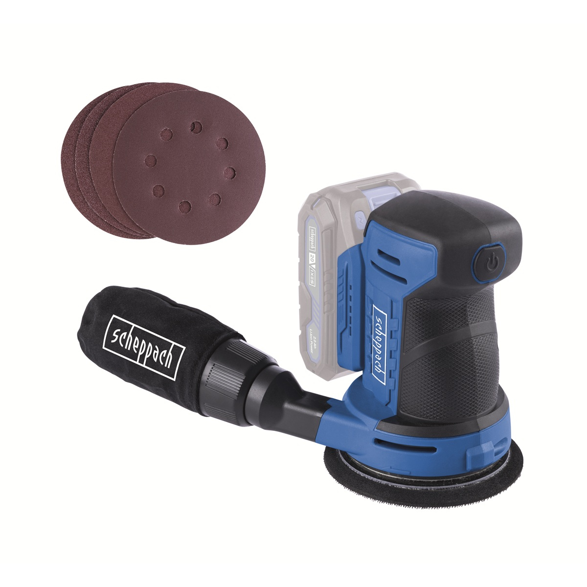 Scheppach C-OBS125-X 20 V aku excentrická bruska (bez baterie a nabíječky) 5909240900