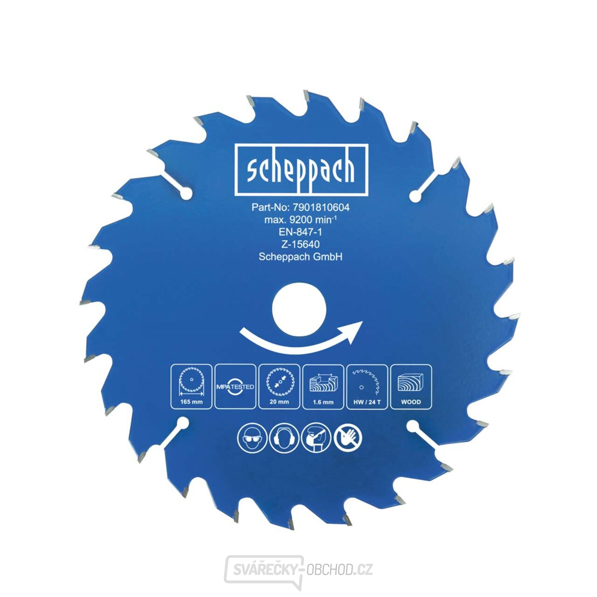 Scheppach Řezný kotouč pr. 165/20, 24 zubů