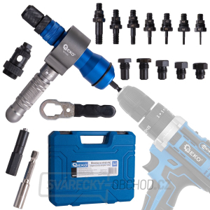 Nýtovač 3v1 pro šroubovák - adaptér pro nýtovací matice a nýty (10) Nýtovač 3v1 pro šroubovák - adaptér pro nýtovací matice a nýty (10) gallery main image