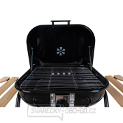 Gril na dřevěné uhlí s krytem a nastavením roštu - rošt 40x40cm  náhled