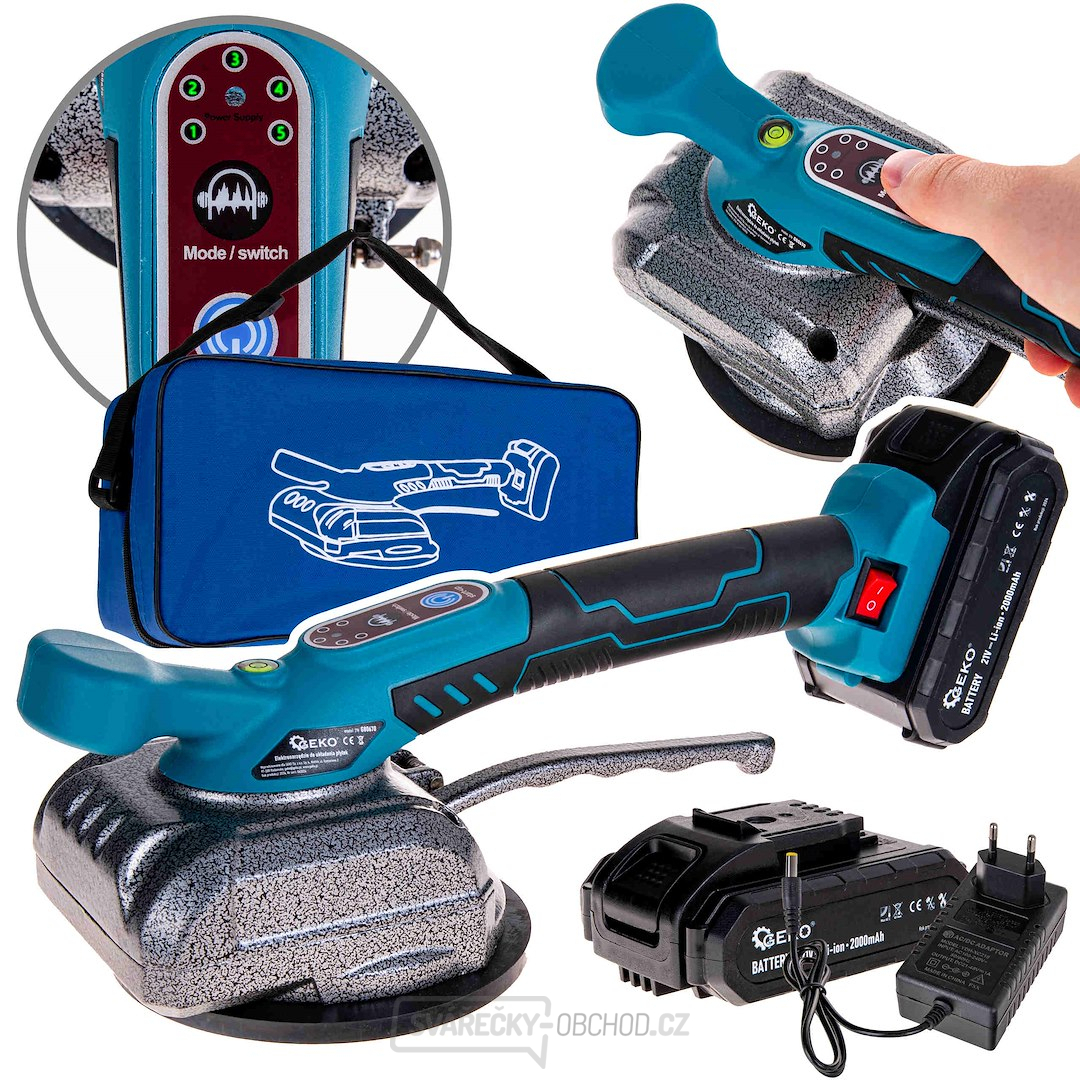 Vibrační přísavka na obklady 21V (2 x baterie + nabíječka) (10)