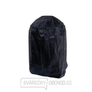 Kulatý gril na dřevěné uhlí s víkem a krytem - průměr roštu 39 cm (1) náhled
