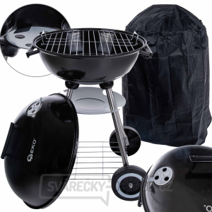 Kulatý gril na dřevěné uhlí s víkem a krytem - průměr roštu 39 cm (1) Kulatý gril na dřevěné uhlí s víkem a krytem - průměr roštu 39 cm (1) gallery main image