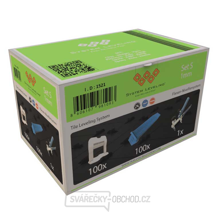 System Leveling - aplikační SET 100/100/1 - 1mm, karton