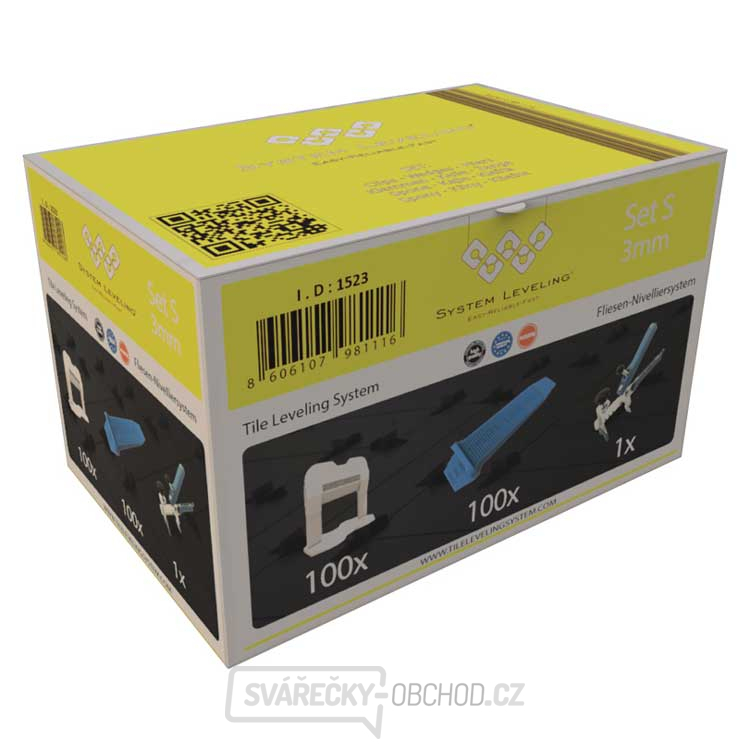 System Leveling - aplikační SET 100/100/1 - 3mm, karton