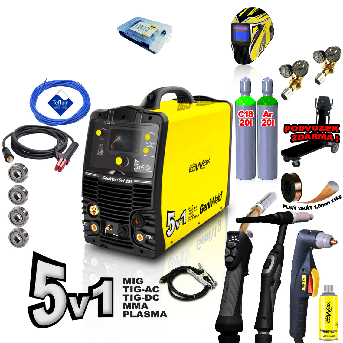 Levně KOWAX GeniWeld5v1 200 SET 3 KWXSTGW5IN1_S03