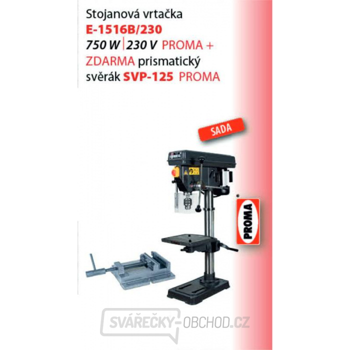 E-1516B/230 - Stojanová vrtačka + svěrák SVP-125