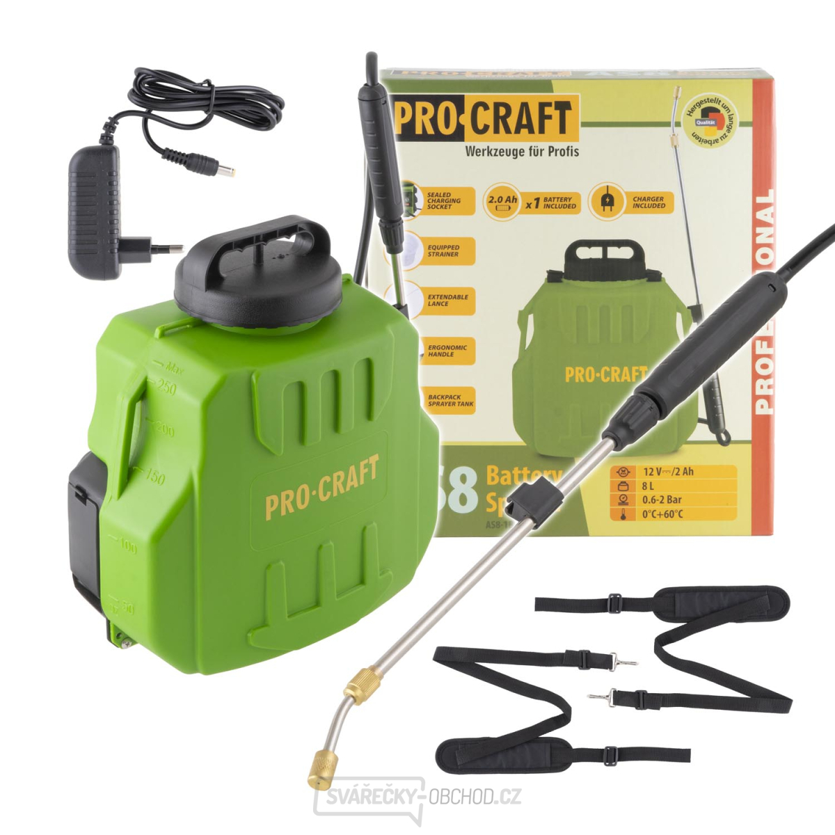 Aku postřikovač Procraft AS8 | AS8