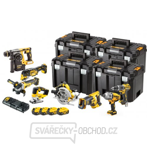Aku bezuhlíková kombo sada nářadí 18V 4x5,0 Ah XR DeWALT DCK865P4T
